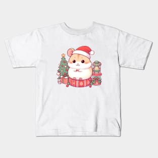 Cute Christmas Hamster Kids T-Shirt